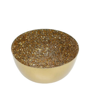 Vente en gros bougeoir votif en fer et perles couleur or bougeoir au design de luxe pot à bougies pour fête noël décoration intérieure - Product Image 6