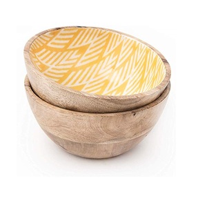 Diseño exclusivo Cocina Catering Uso Mango Madera Fruta seca Contenedor Tazón Cena Vajilla Servidor de alimentos Tazón de madera personalizado - Product Image 3