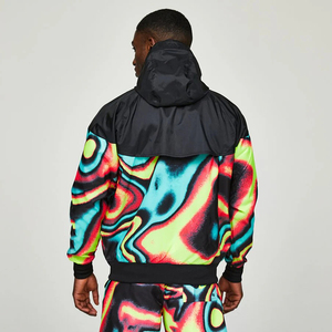 OEM Custom Logo Soft Shell Lightweight Hiking Waterproof Windproof Men's Sports Running Training Nylon Windbreaker Jacket - Product Image 6