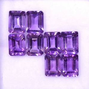 Améthyste naturelle rectangle taillé en vrac 7x5mm améthyste non traitée lot de gros pour bijoux bague sertissage en vrac - Product Image 4