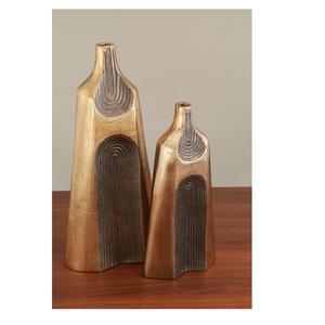 Meilleure vente vase moderne en métal aluminium bicolore de haute qualité pour la décoration intérieure de la chambre à coucher, du salon et du mariage - Product Image 2