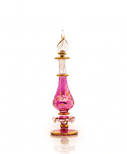 Botella de Perfume de Vidrio Egipcio Soplado a Mano de Lujo con Detalles en Oro, Estilo Amor, Souvenir, Vacía, Recargable, Sets de Regalo GRAND BAZAAR EGYPT - Product Image 1