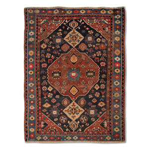 Alfombra de Lana Azul Anudada a Mano Aalam Paem-1411 9x12 Rectangular con Patrón de Medallón para Decoración de Sala de Estar o Uso en Pasillos - Product Image 1