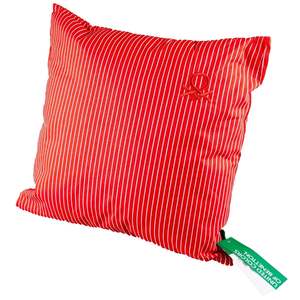 Coussin rayé Benetton 100% coton 45*45 cm rembourré rayé rouge - ROUGE - Product Image 1