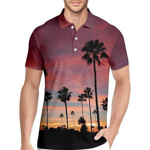 เสื้อโปโลแขนสั้นพิมพ์ซับลิเมชันแนวสตรีทเสื้อโปโลพิมพ์ลาย - Product Image 1