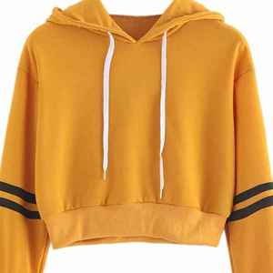 เสื้อฮู้ดครอปผู้หญิง ขายส่ง พิมพ์โลโก้ตามสั่ง เสื้อฮู้ดครอปแขนยาว เสื้อฮู้ดครอปผู้หญิงแบบสวม เสื้อครอปท็อปฮู้ดผู้หญิง - Product Image 6