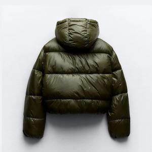 Veste d'hiver chaude pour femmes avec capuche coton épais automne poche ample surdimensionné vêtements d'extérieur nouvel an tricoté neige Parka - Product Image 2