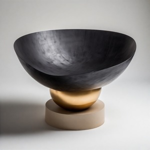 Bol à couronne en satin bol de service élégant en forme ronde personnalisée pour la décoration de service de mariage d'hôtel à la maison utiliser un bol - Product Image 6