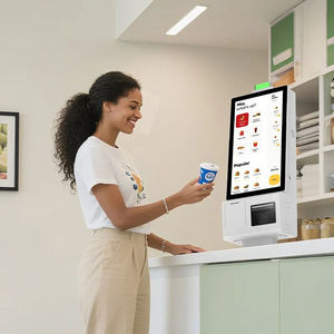 Termal yazıcı ile 21.5 inç Android QR tarayıcı duvar montaj Self servis Kiosk - Product Image 4