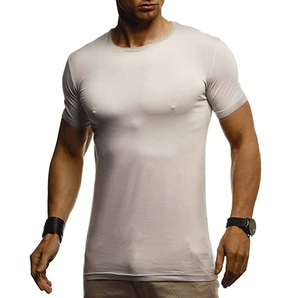 180 GSM épais coton hommes T-shirts étiquette personnalisée Logo O cou T-shirts 100% coton O cou t-shirts - Product Image 5