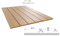 Panneaux à tambour Panneaux flexibles en bois massif pour décoration intérieure moderne d'armoires de cuisine et de meubles de décoration ou de revêtement mural