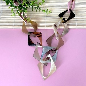 Collar de cuerno de búfalo de alta calidad para mujer, colgante de joyería de moda, artesanías con ágata para niñas, artesanías naturales - Product Image 1