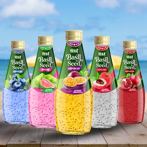 OEM Etiqueta Privada 290ml para VINUT Muestra Gratis Vietnam Sin Azúcar Pasión Albahaca Semilla Bebida Semillas de Chia Fábrica de Frutas y Verduras - Product Image 6
