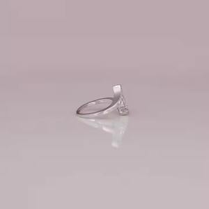 Anillo de compromiso de diamante cultivado en laboratorio con corte de pera, diseño hecho a mano personalizado con anillo de diamante de estilo moderno de oro sólido de proveedor indio - Product Image 3