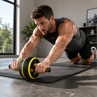 Roue d'exercice abdominale pour la maison, le bureau et l'extérieur – Appareil portable de musculation abdominale pour hommes et femmes