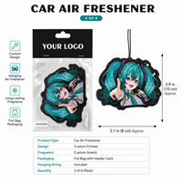 Désodorisants de voiture personnalisés populaires de haute qualité avec parfums senteurs de voiture neuve, parfum gravé, logo imprimé dessin animé, accessoire automobile