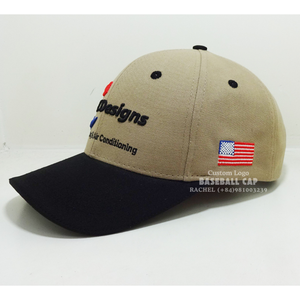 Gorra de béisbol con logotipo bordado personalizado, 6 paneles estructurados, lado izquierdo, bandera americana, ala curva, uniforme promocional, gorra de camionero OEM - Product Image 2