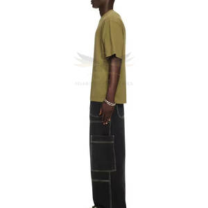 เสื้อยืดคอกลมสำหรับผู้ชายทรงโอเวอร์ไซส์แห้งเร็วดีไซน์โลโก้ของคุณเอง - Product Image 4