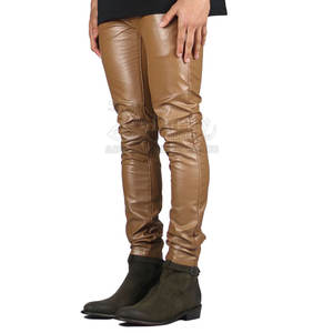 Nouvelle arrivée de pantalons en cuir pour hommes à bas prix pantalons en cuir pour hommes pantalons en cuir d'hiver de couleur personnalisée - Product Image 2