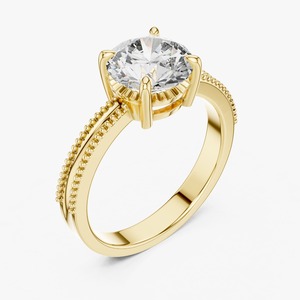 High on Demand Lab Created Diamond <b>Ring</b> for <b>Couples</b> and Romantic Gifting Available at Affordable Price from India - Product Image 6