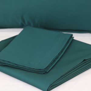 Parure de lit tendance sur mesure en gros avec tissage durable, finition douce et brillante, draps teints en uni avec service OEM - Product Image 5