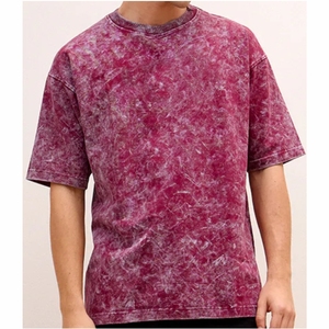 Camiseta para hombre personalizada para hombre, camiseta de lavado ácido, ropa de calle, camisetas de algodón 100% de Hip Hop con logotipo, camiseta de gran tamaño personalizada - Product Image 3