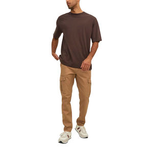 กางเกงวิ่งขายาวผ้าสแปนเด็กซ์ผู้ชายกางเกงใส่นอนสไตล์ลำลองมีตะเข็บด้านข้างมีกระเป๋า - Product Image 1