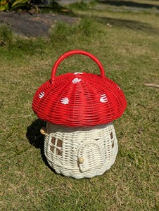 Panier en rotin artisanal en forme de champignon, paniers de rangement faits à la main, rotin naturel, multifonctionnel moderne, fabriqué au Vietnam - Product Image 6