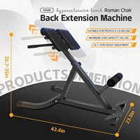 Achetez une machine d'extension dorsale Roman Chair, un banc d'hyperextension du bas du dos, un équipement d'exercice réglable pour les ischio-jambiers et les fessiers
