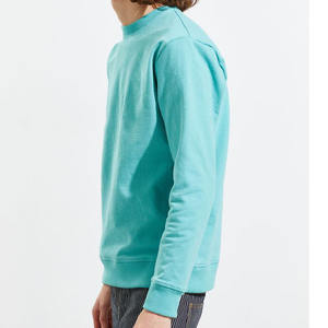 Sweat-shirt à capuche uni noir turquoise avec logo personnalisé Sweat-shirt à capuche de haute qualité Pull-over Sweat-shirt sans capuche - Product Image 3