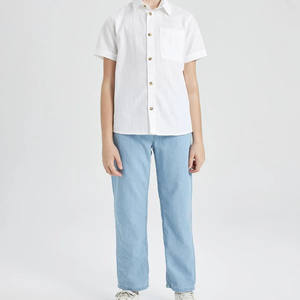 กางเกงยีนส์ลำลองทรงตรงเอวกลางคุณภาพสูงสำหรับผู้ชาย พร้อมบริการสกรีนโลโก้ - Product Image 6