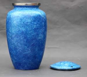 Urnes de crémation pour adultes pour hommes/femmes Urne funéraire pour cendres humaines Urnes décoratives pour cendres Grande boîte à souvenirs (bleu ciel) - Product Image 6