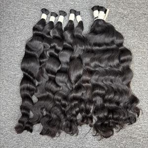 Vague naturelle en vrac cheveux Machine Double trame cheveux 100% cheveux humains vietnamien brut toutes les couleurs adapté 100g - Product Image 4