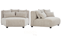 Ensemble de canapés de luxe moderne, durable et confortable pour villa, école, appartement, salon – Chaise longue élégante, couleur personnalisable, en bois de pin pour la maison