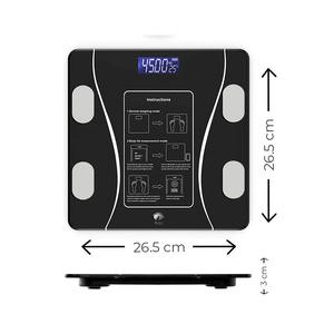 Balance de composition corporelle numérique avec connectivité Bluetooth, plateforme en verre trempé, capacité de 180 kg, précision de 0,1 kg, quatre points de mesure - Product Image 5