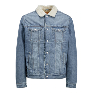 แจ็กเก็ตยีนส์แขนยาวสำหรับผู้ชายเสื้อแจ็กเก็ตผ้าเดนิมสำหรับผู้ชายดีไซน์ใหม่ - Product Image 3