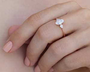 Anillo de compromiso de diamante de laboratorio chapado en oro de 14 quilates hecho a mano 0.31ct IGI Certified Luxury Wedding & Party Jewelry - Product Image 6