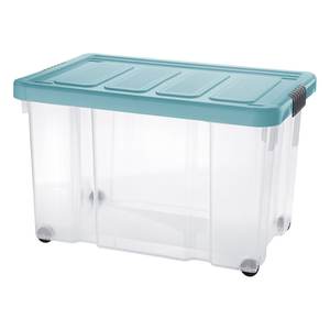 Tontarelli 60Lt Green PUZZLE Container with Wheels Plastic <b>Storage</b> <b>Drawers</b> & Carts Model 8035640ACG - Product Image 1
