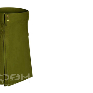 COSH KILTS Kilt utilitaire vert olive personnalisé Matériau durable avec poches renforcées - Product Image 5
