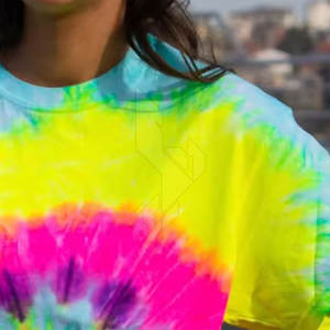 <b>Women's</b> Casual Short Sleeve <b>Tie</b> <b>Dye</b> T-<b>Shirt</b> 100% Cotton Blended Eco-Friendly Knitted Fabric for Summer Daily Outfits - Product Image 6