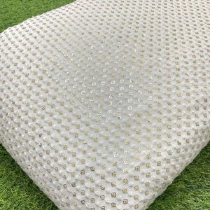 Telas de Georgette Sherwani de viscosa pura con bordado modal para bodas indias y pakistaníes y ropa de fiesta - Product Image 1