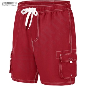 กางเกงขาสั้นผ้าโพลีเอสเตอร์/ ผ้าฝ้ายหลายกระเป๋าแห้งเร็วสวมใส่สบายสำหรับผู้ชาย - Product Image 2