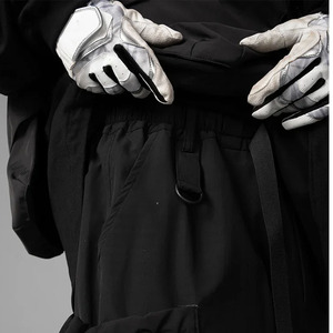 Wholesale Men's Fashion <b>Techwear</b> Sweatpants Zipper Black Cotton <b>Cargo</b> <b>Techwear</b> Outdoor Hiking Casual <b>Cargo</b> <b>Pants</b> - Product Image 2