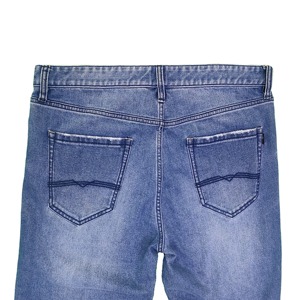 Pantalones vaqueros ajustados de moda para hombre, pantalones vaqueros de cintura alta de diseño personalizado en color sólido, nuevo precio bajo para invierno, otoño y verano - Product Image 4