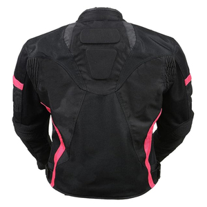 Veste de motard personnalisée noire et rose toutes saisons Matériau Cordura Personnalisable Vestes pour hommes pour l'hiver - Product Image 2