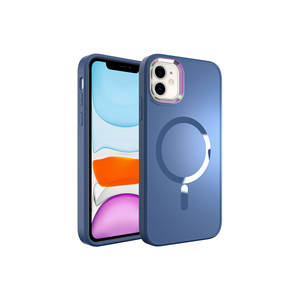 Funda de Silicona Compatible con JoieCreatif para iPhone 11 para Carga Inalámbrica Magsafe - Funda para Teléfono Móvil Azul Sierra - Product Image 1