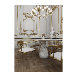 Pietra Oval Estremoz <b>Dining</b> <b>Table</b> Set Modern European Design Expandable <b>Extendable</b> Made of Sintered Stone Wood Stable Assembled - Product Image 5
