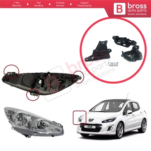 Soporte de Reparación para Faro Delantero BHL513, Juego de Soportes de Montaje, Lado Derecho, para 308 MK1 HB SW CC RCZ 408 T7 6212E4 - Product Image 5