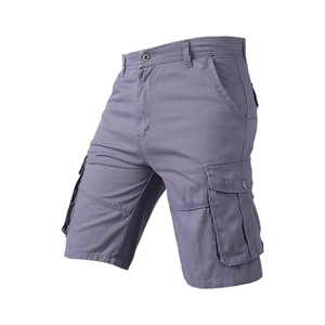 กางเกงขาสั้นคาร์โก้ผ้าฝ้ายหลายกระเป๋าสำหรับผู้ชายกางเกงขาสั้นออกกำลังกายแนวสตรีทสวมใส่สบาย - Product Image 5