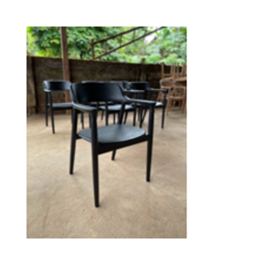 เก้าอี้รับประทานอาหารสีดำจากฮิโรชิม่าทำจากไม้สักแข็งสำหรับภัตตาคารเก้าอี้รับประทานอาหารญี่ปุ่น - Product Image 6